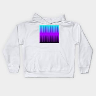 Wave Design Blue, Purple and Black Kids Hoodie